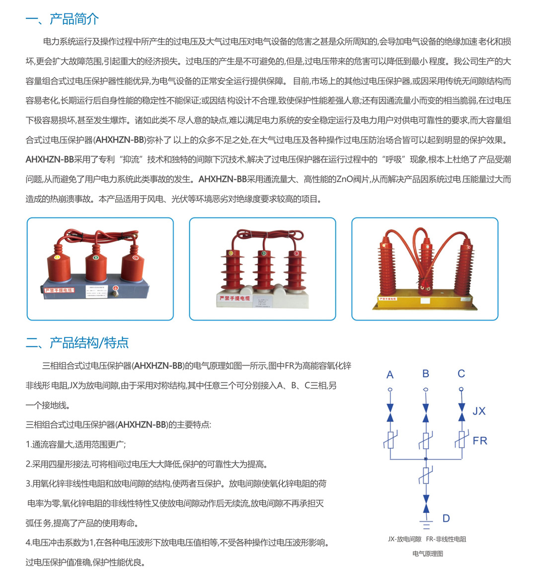 過電壓保護裝置AHXHZN一BB(圖1)